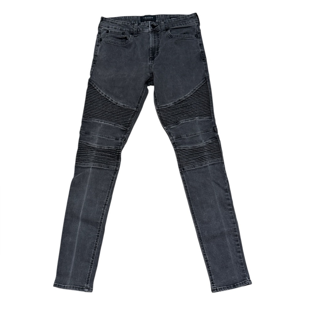 PacSun Stacked Skinny Moto Jeans Faded Black Size 30x32